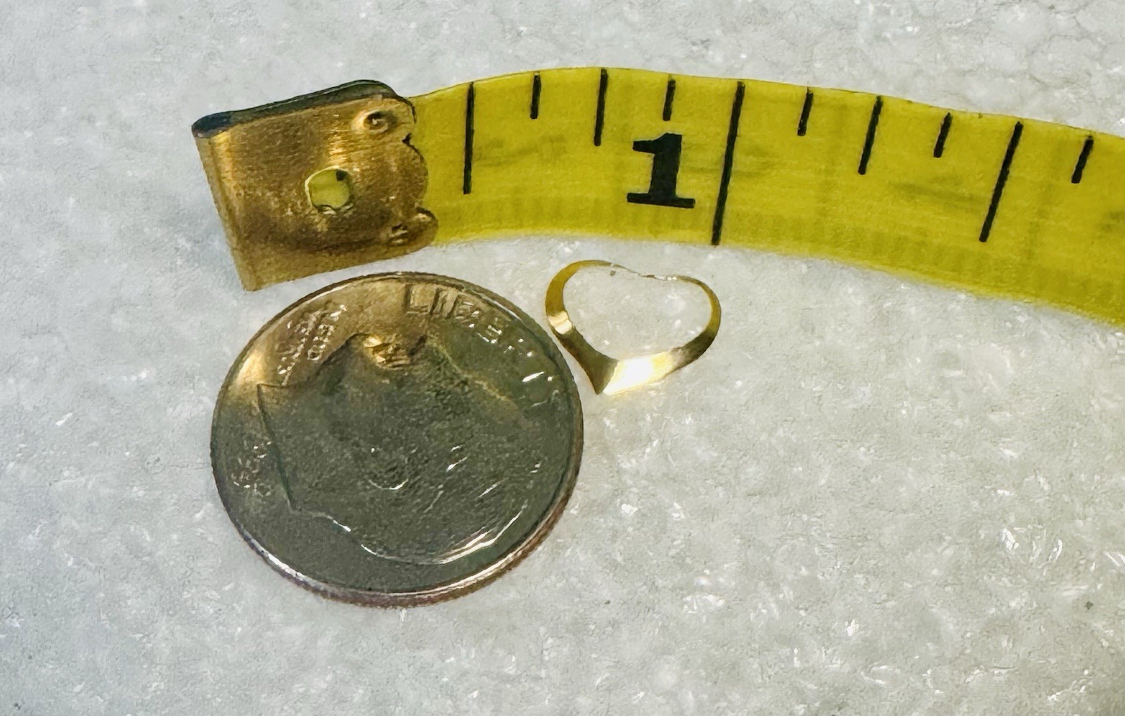 (3 Piece LOT) 14K Gold Floating Heart Shapes ~ Hang on Necklace /Craft SEE SIZE