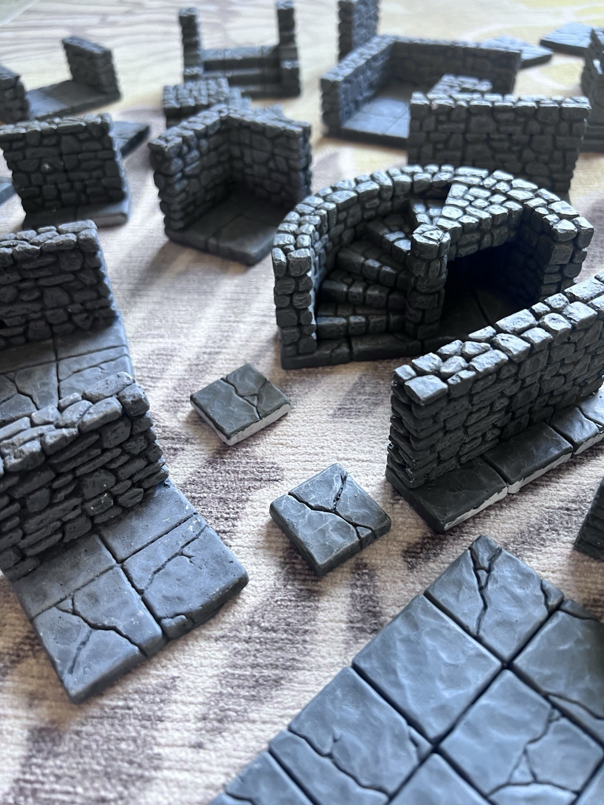 Handmade Dungeon Terrain Lot Tile Set (similar To Dwarven Forge) D&D Dragons 5e