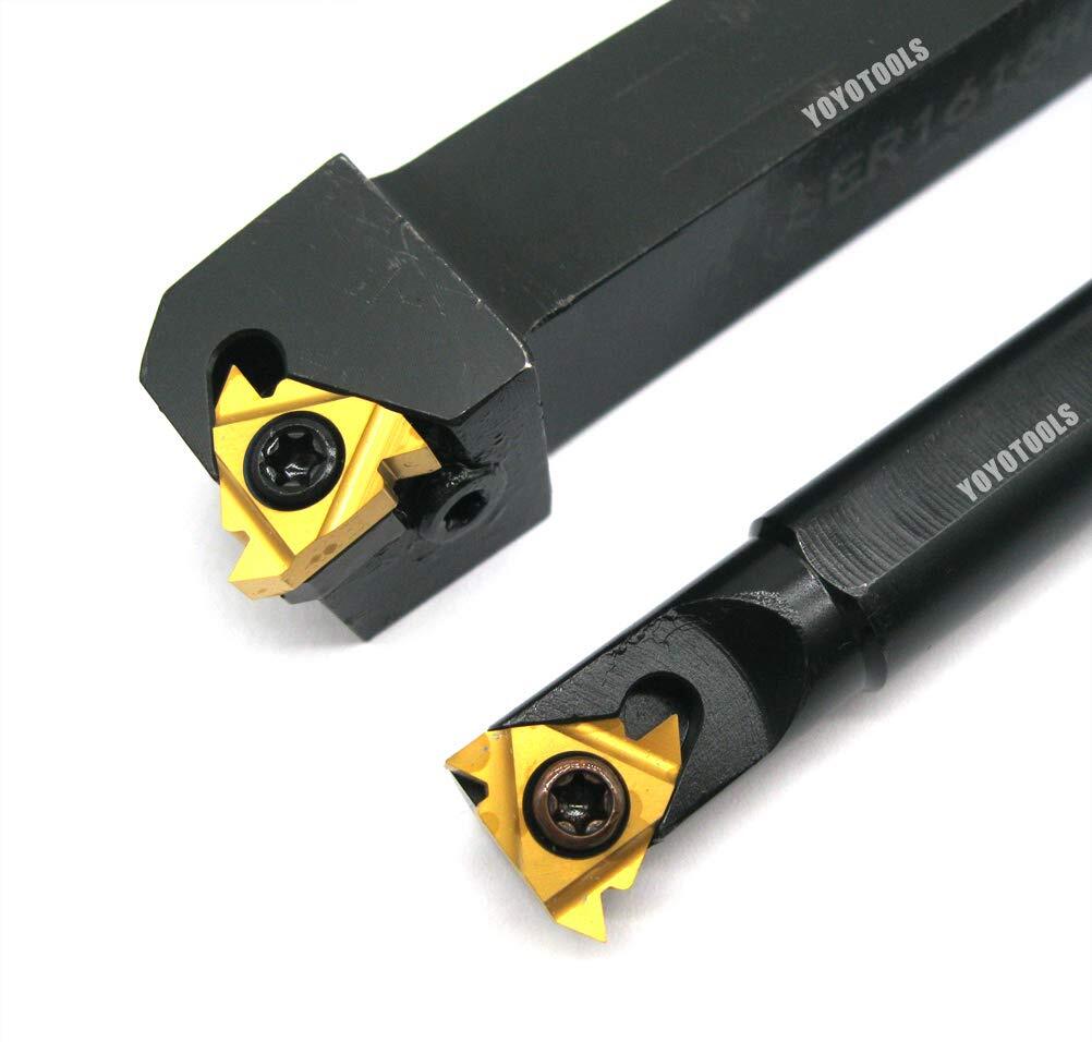 Boring Bar Lathe Internal Threading Inserts 5pcs 16ER +5pcs 16IR Carbide Inserts