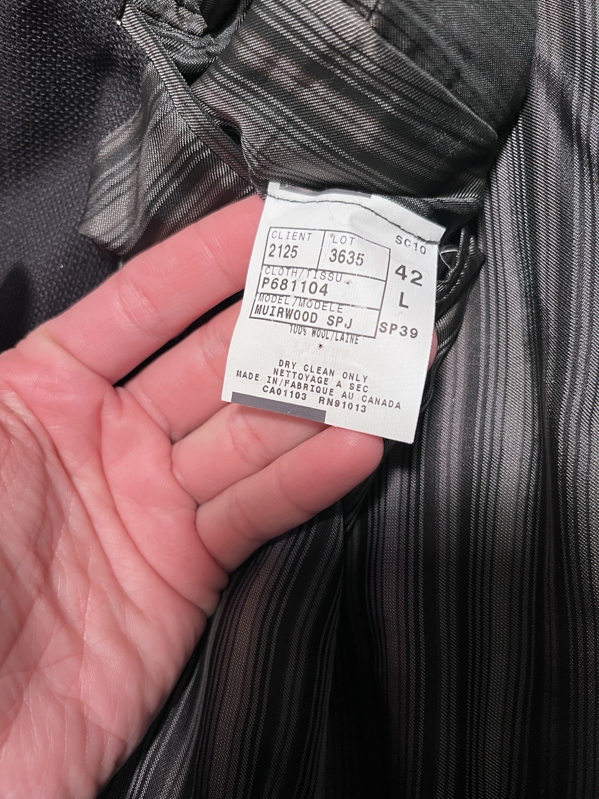 NWT Jack Victor Collection Muirwood Sport Jacket Black 42L Wool *Read