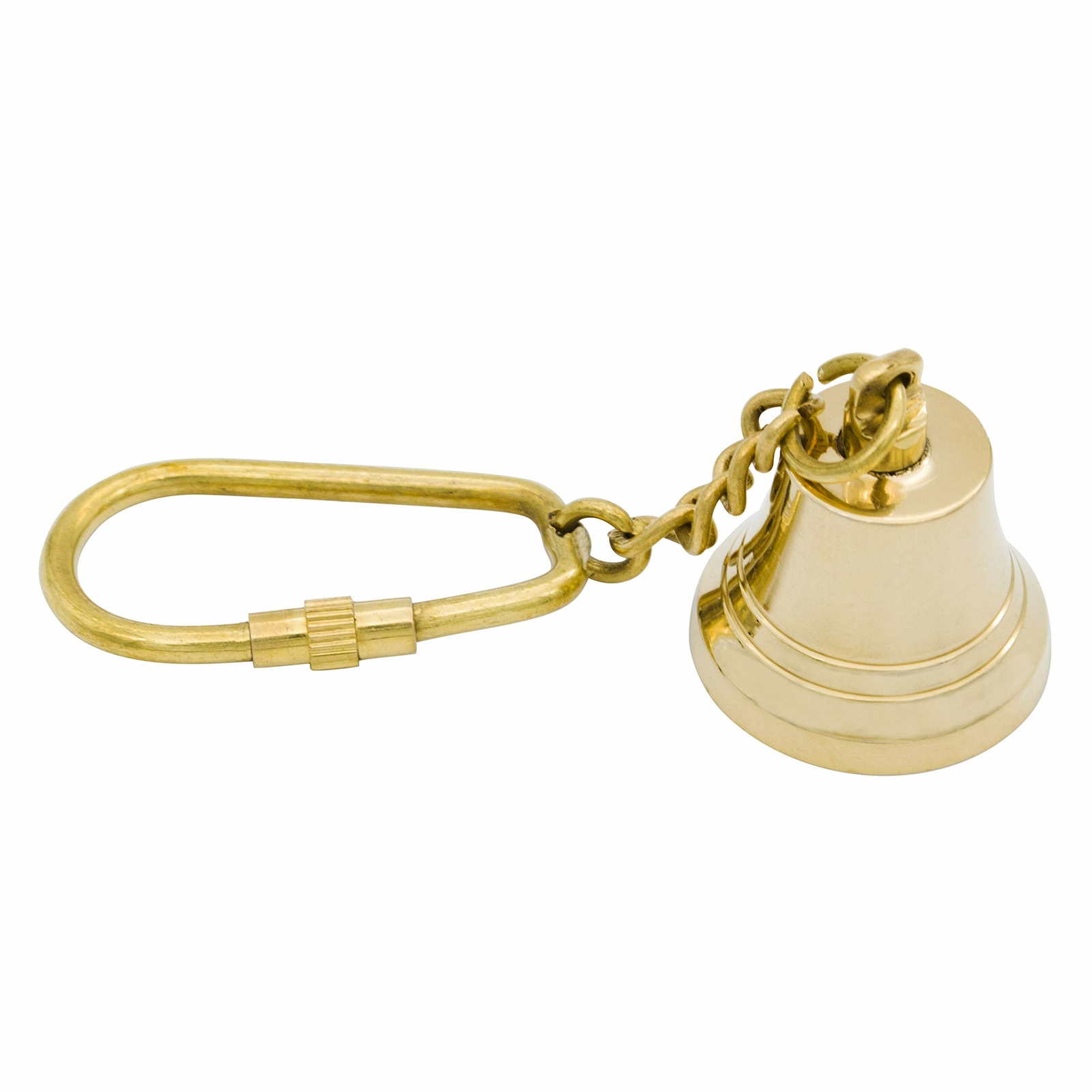 Keychain Ring Brass Bell Nautical Marine Viking SCA Collectible Gift Accessory