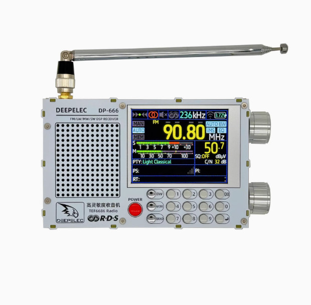 DP-666 TEF6686 Radio Receiver Full Band FM AM LW MW SW Shortwave ESP32 RDS