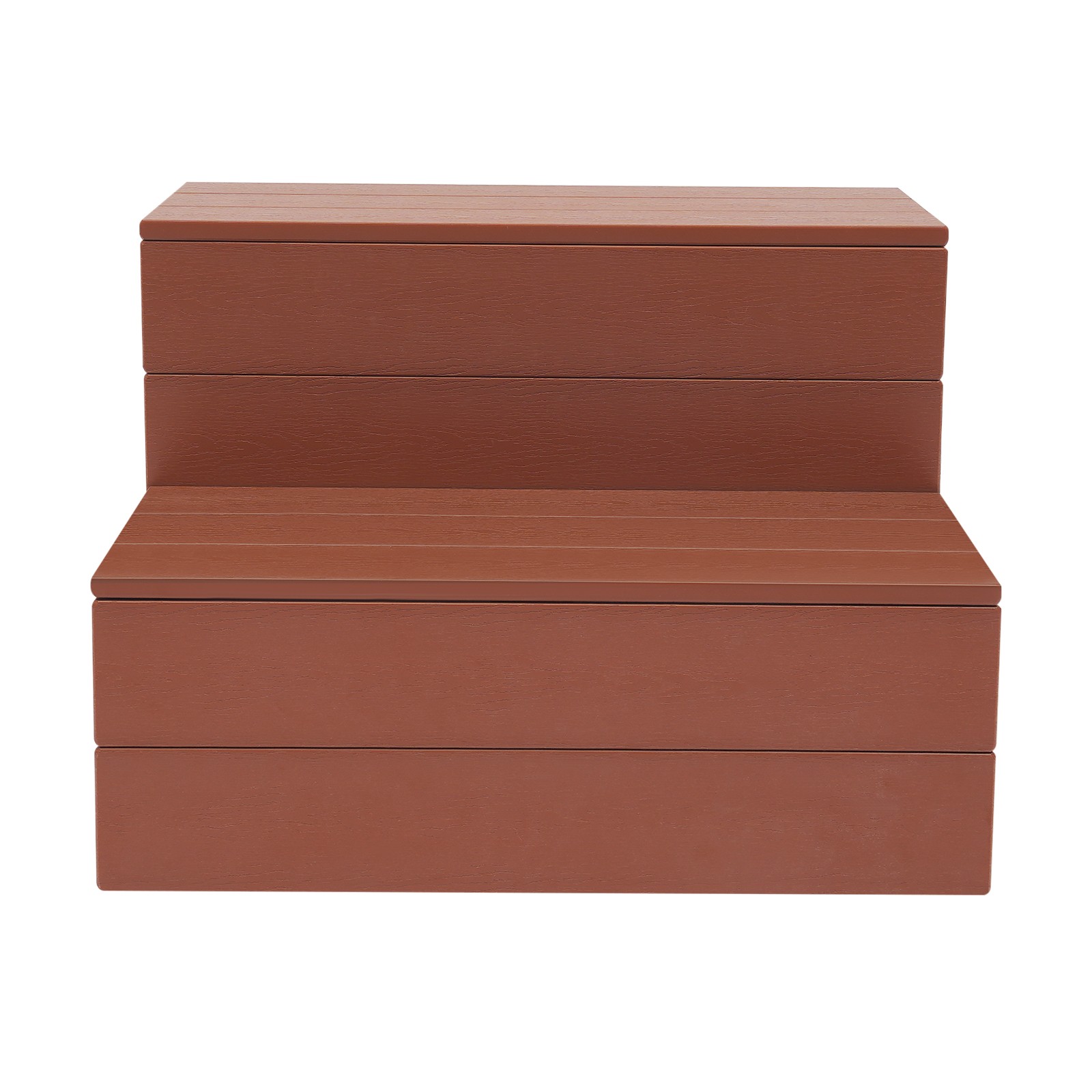 2-Step Hot Tub Step Bathtub Steps, Spa Steps, Hot Tub Stairs Reddish Brown