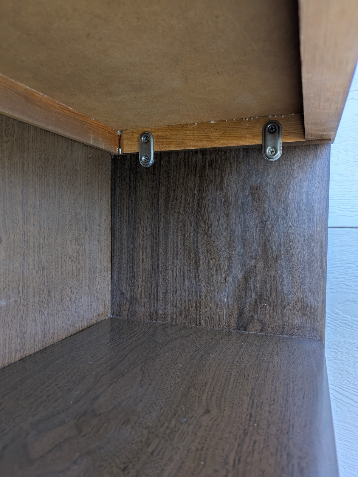 Vintage Mid Century Modern Bookcase Shelf Display Cabinet Sliding Glass Door E26