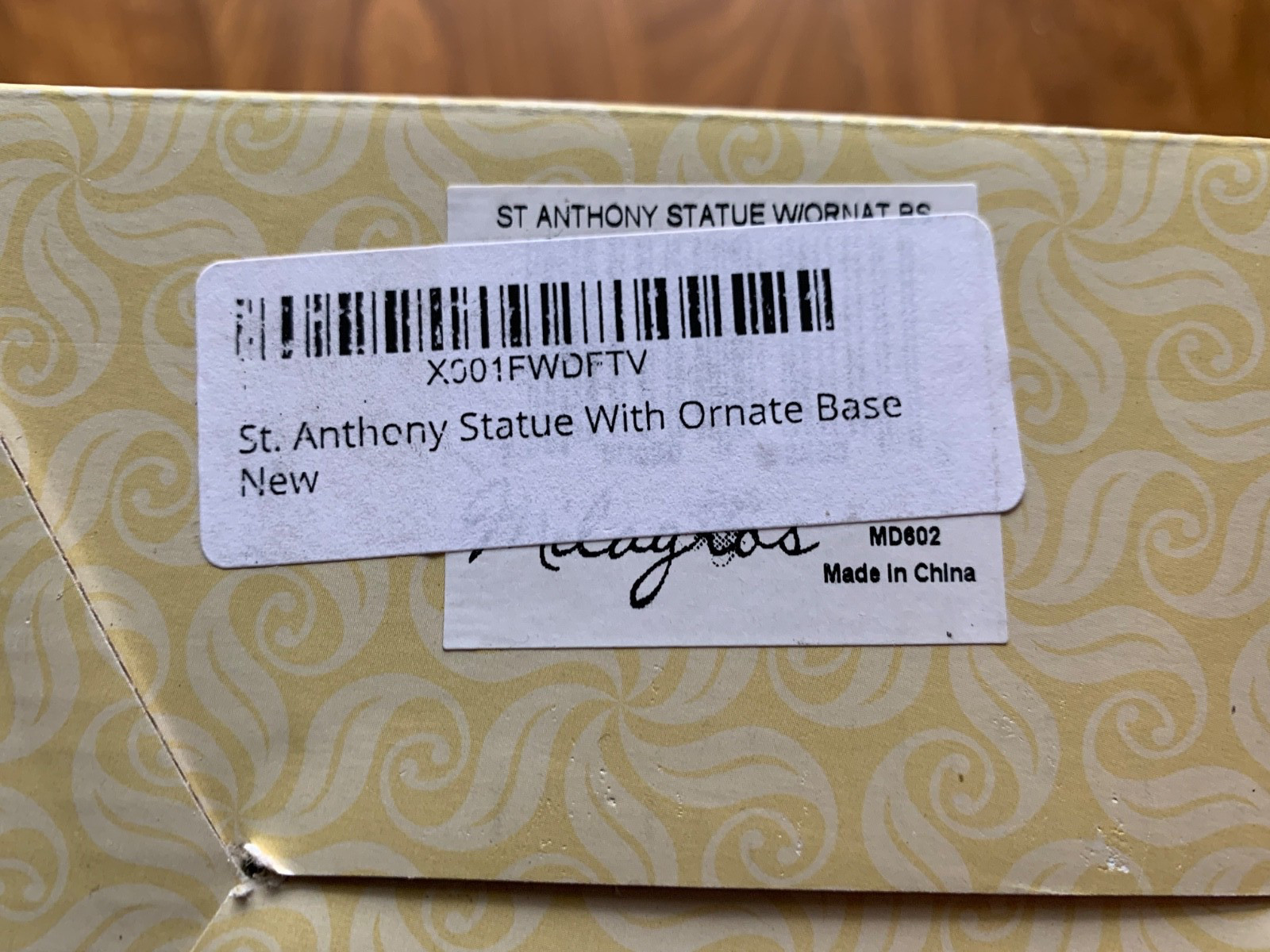 Saint Anthony of Padua Statue Figure Christian Devotional Resin Milagros Sacred