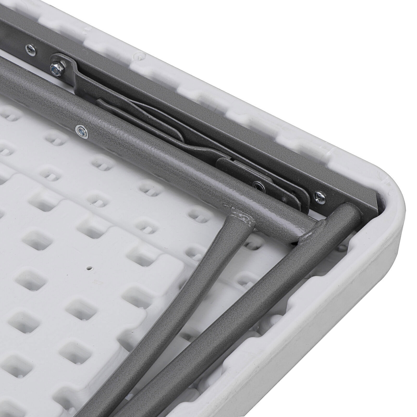 3 ft Heavy Duty Portable Plastic Folding Table Square Card Utility Table White