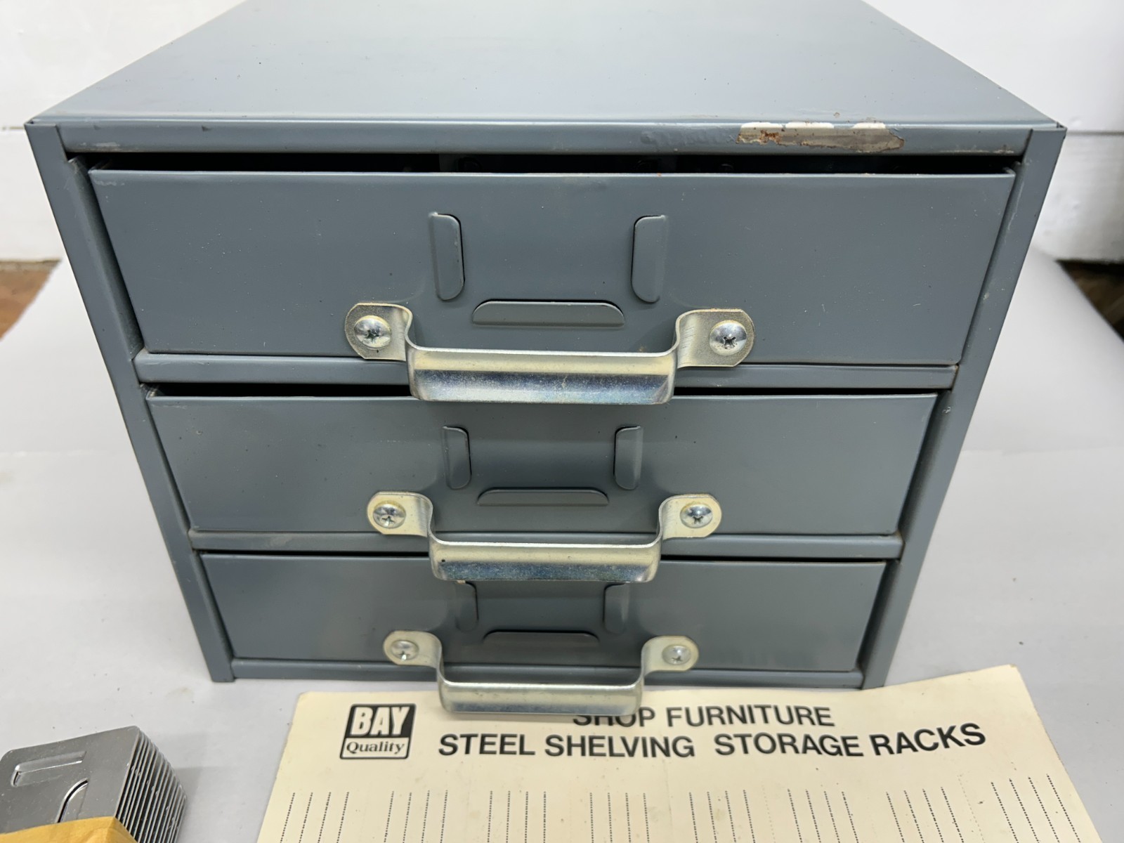 Machinist Metal 3 Drawer Divided Parts Organizer Hardware Storage Cabinet