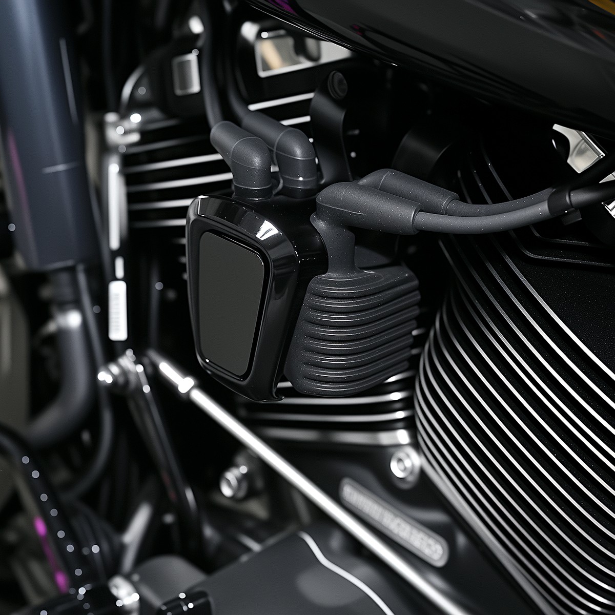 Gloss Black ABS Ignition Coil Cover For Harley Softail 18-25 Street Bob Fat Boy