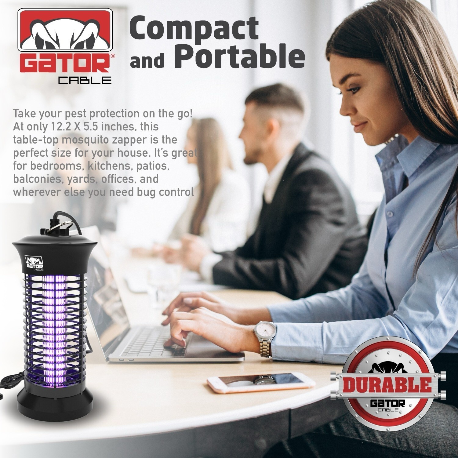 Electric Mosquito Insect Fly Bug Zapper Killer LED Light Trap Pest Control Lamp