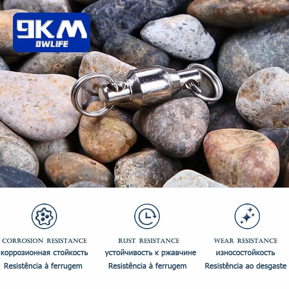 Ball Bearing Swivels Split Rings Sea Fishing Lot 0/1/2/3/4/5/6/7/8/10# Smooth