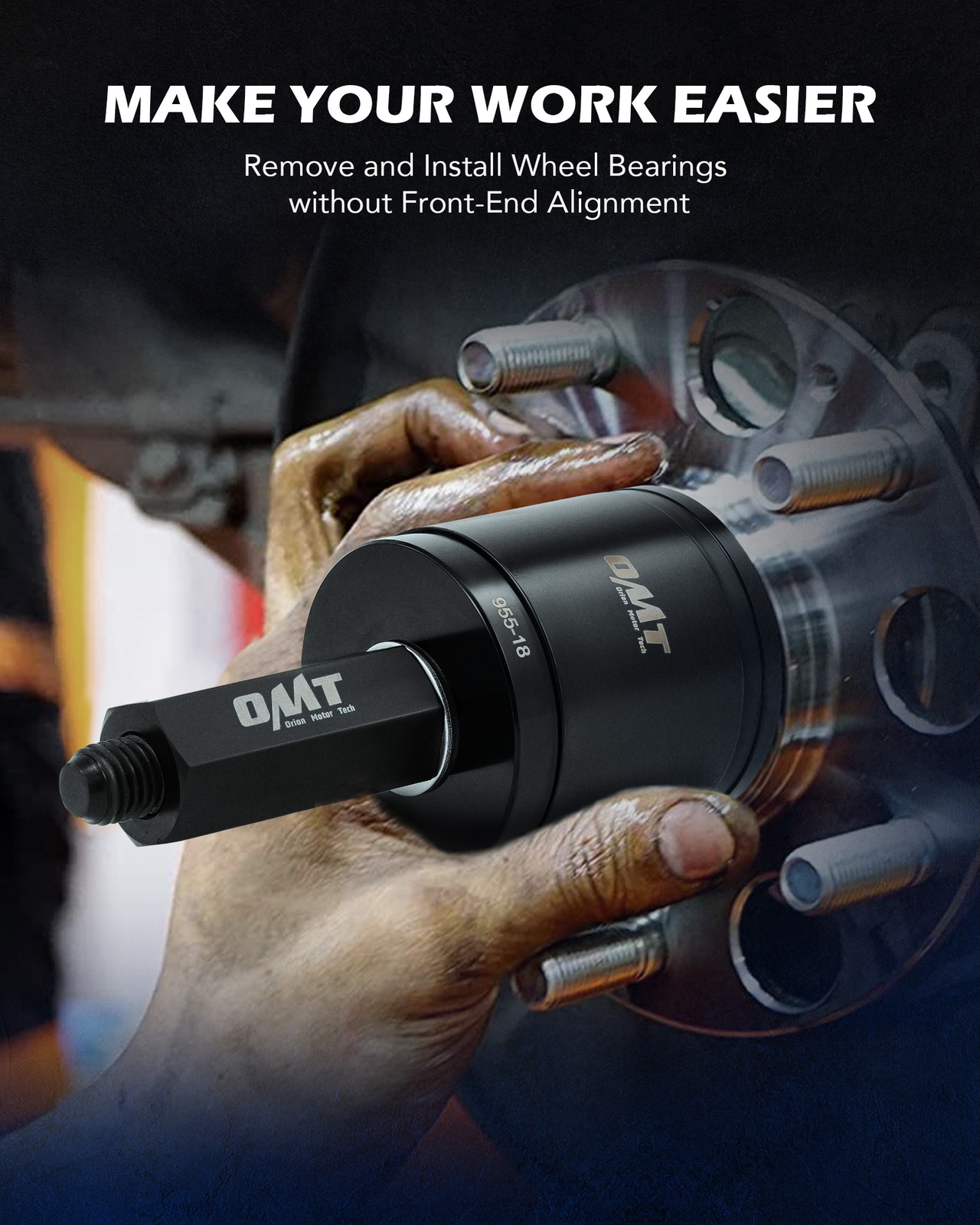 OMT FWD Front Wheel Bearing Press Drive Removal Adapter Puller Pulley Kit 24pcs