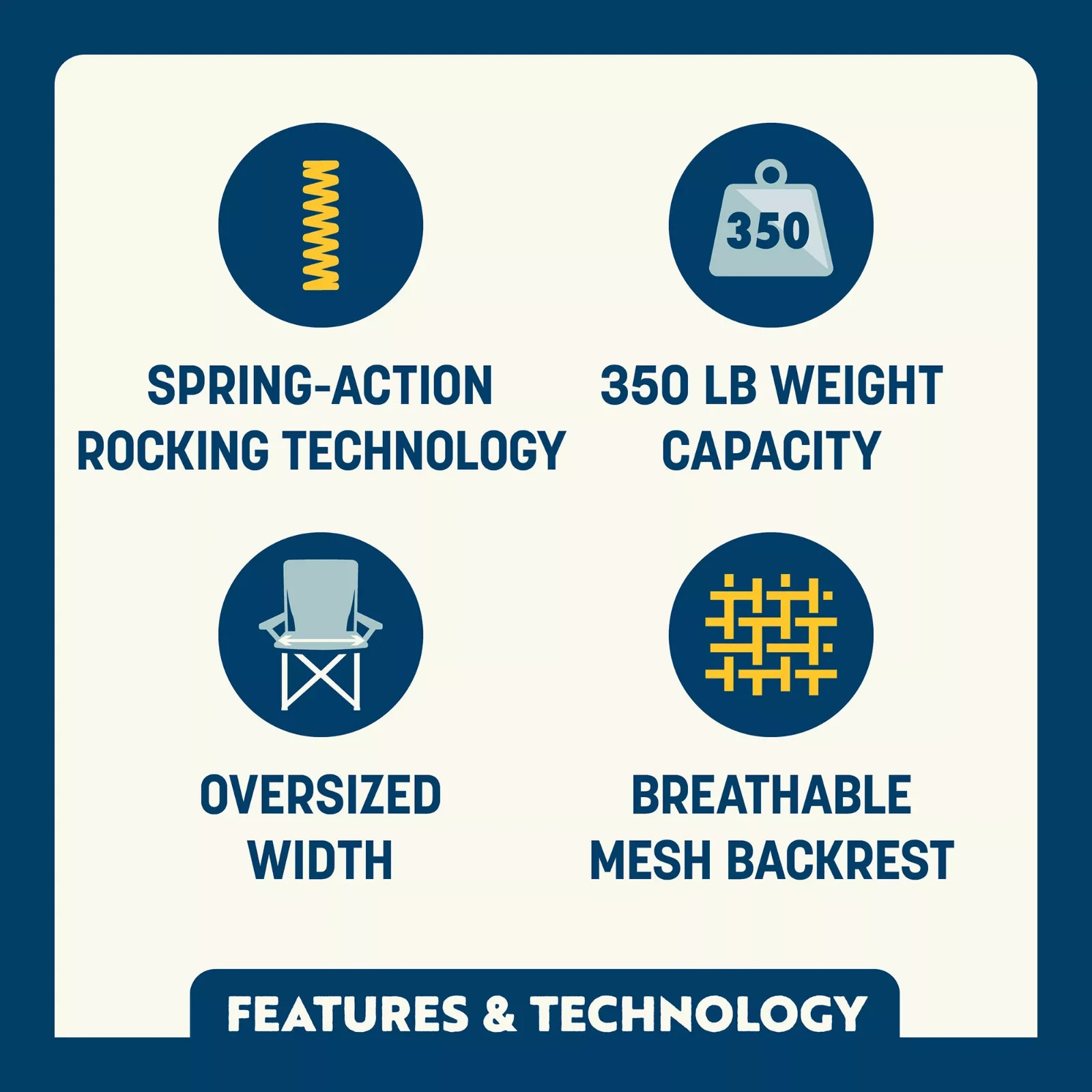 GCI Outdoor Comfort Pro Rocker XL Chair Color: Heathered Indigo