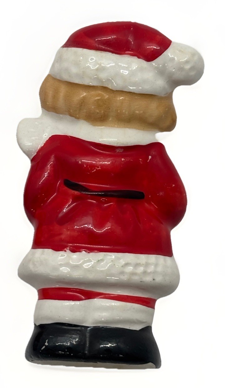 Vtg Santa Claus Salt & Pepper Shakers w Cork Stoppers 50's Christmas Japan 3.25”