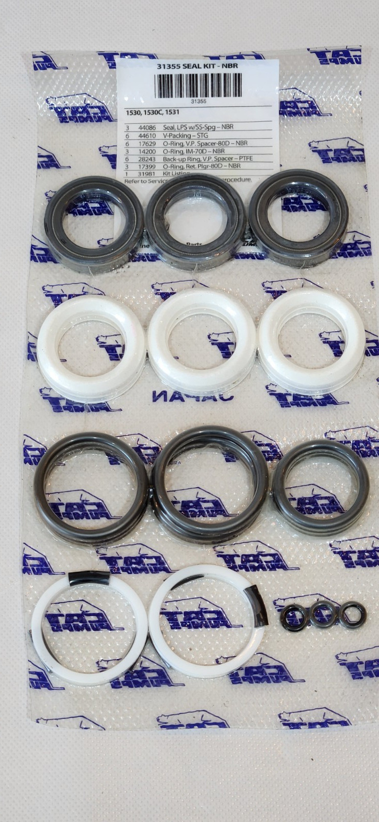 31355 , Cat Pumps 1530 Pump, Cat Pump 1531 Seal Kit    OEM Kit