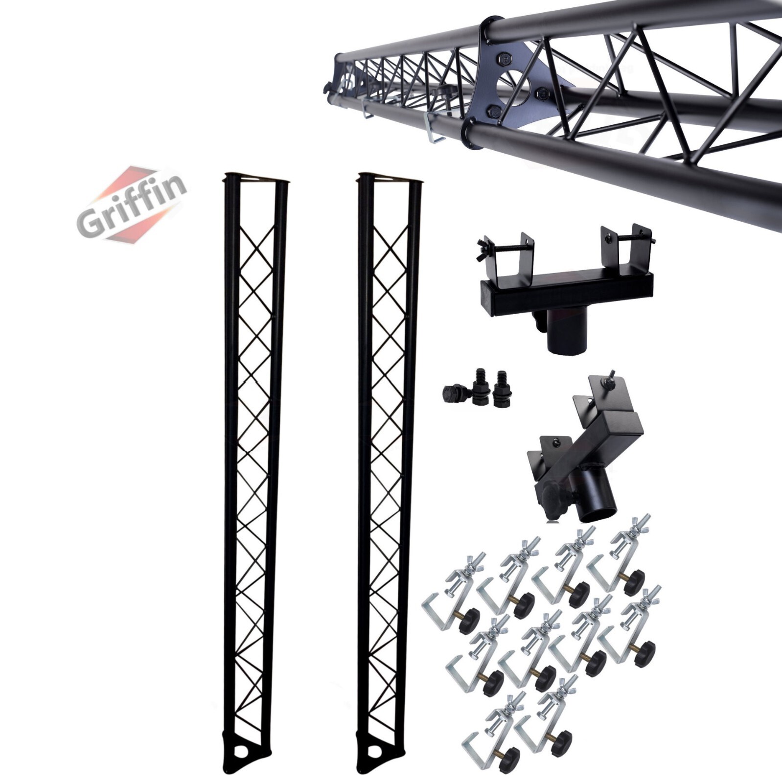 GRIFFIN - Triangle Truss Light Kit DJ Booth Trussing Stage C Clamp Mounts System