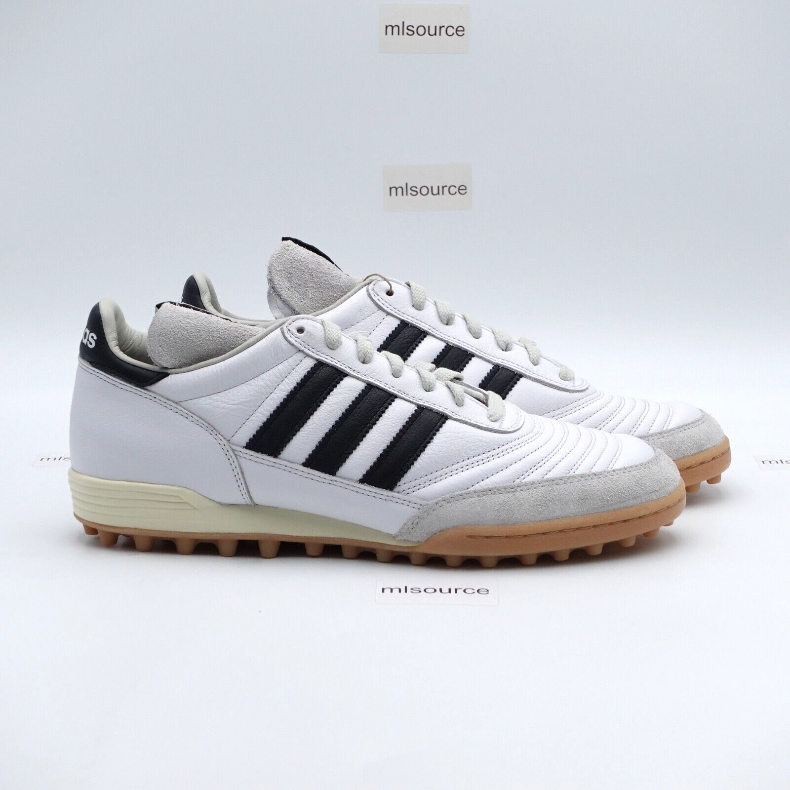 Size 10.5 Men's adidas Mundial Team Leather Soccer Turf Shoes JI3994 White/Black
