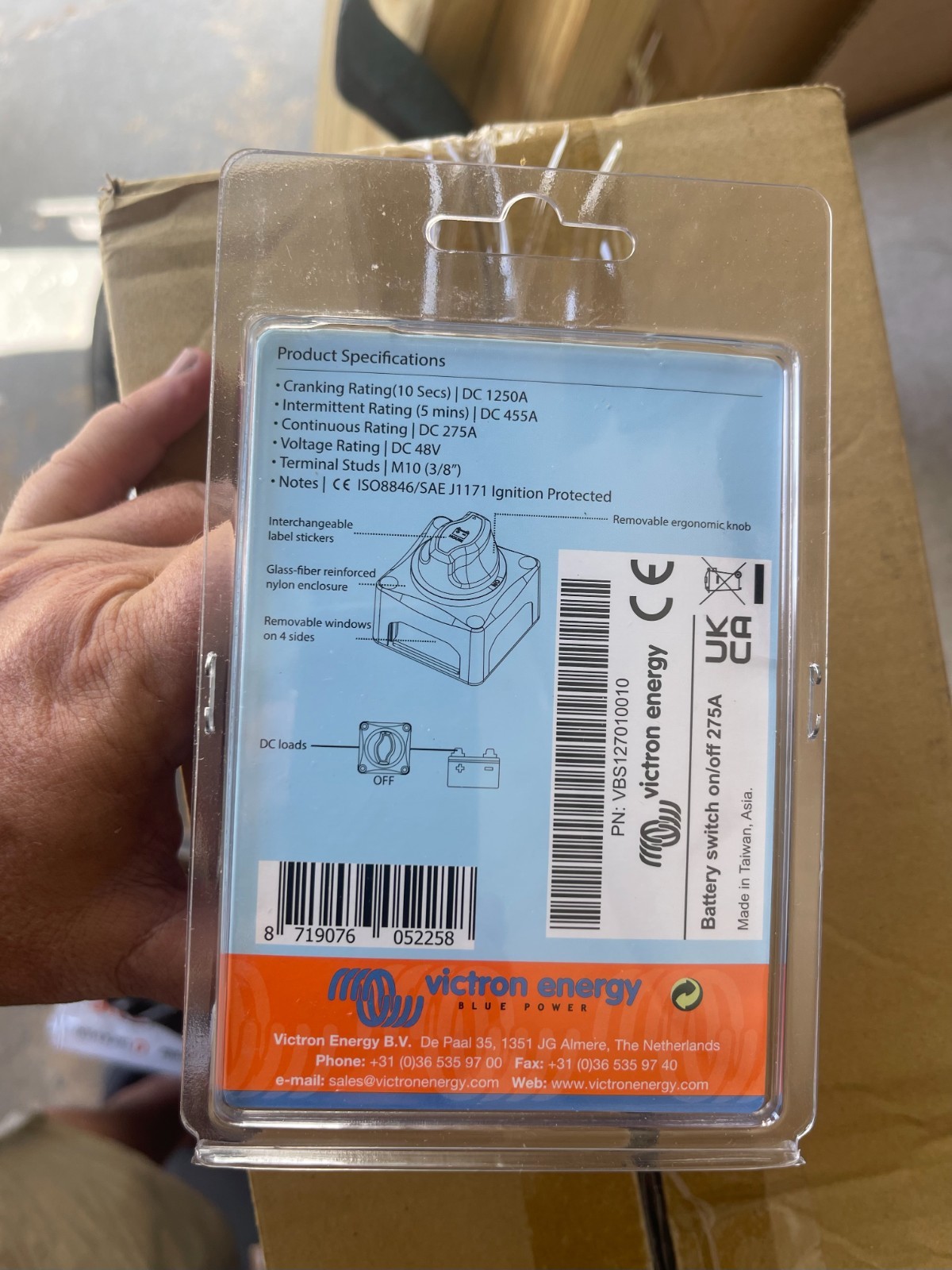 Victron Energy 275A ON & Off Battery Switch VIC-VBS127010010