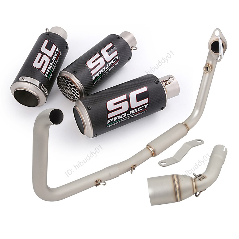 For Benelli TNT 135 125 2017-2025 Full Exhaust System Header Pipe 51mm Mufflers