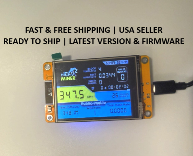 Solo Bitcoin NerdMiner V2! Lottery Miner | USA | Crypto Miner | Upgraded