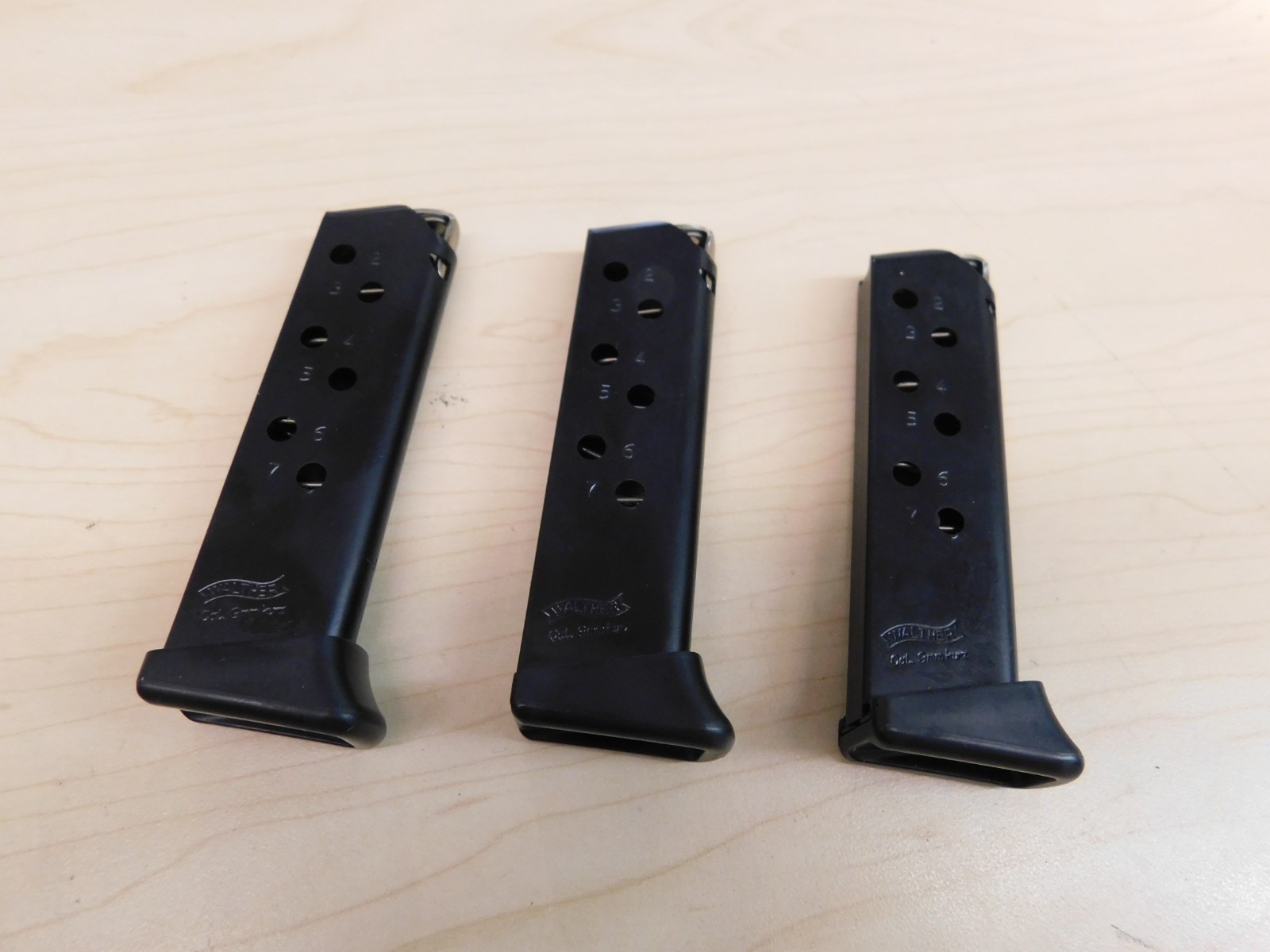 3 - NEW - WALTHER PPK/S - PPKS - 7RD 380ACP Factory OEM Magazines   (W154)