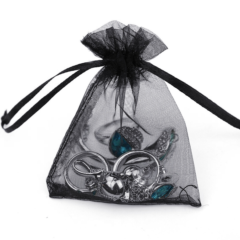 100/200pcs Gift Organza Bags Christmas Favors Pouches Jewelry Bag Wedding Party