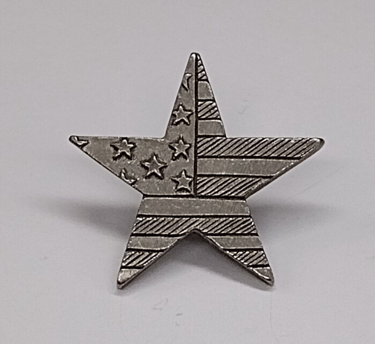 Gray Patriotic Star Small Tack Pin