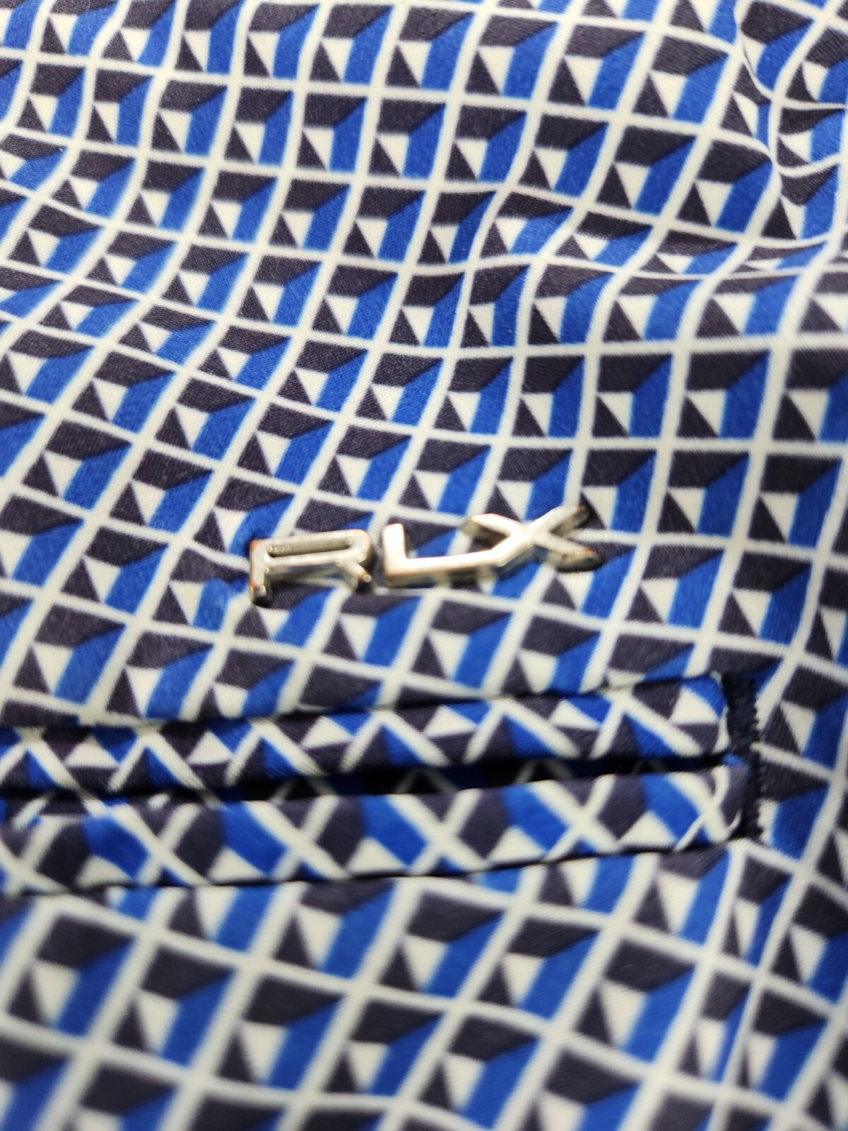 Soft! RLX Men’s Ralph Lauren Blue Black Golf Shorts 4 Pockets Large Size 36