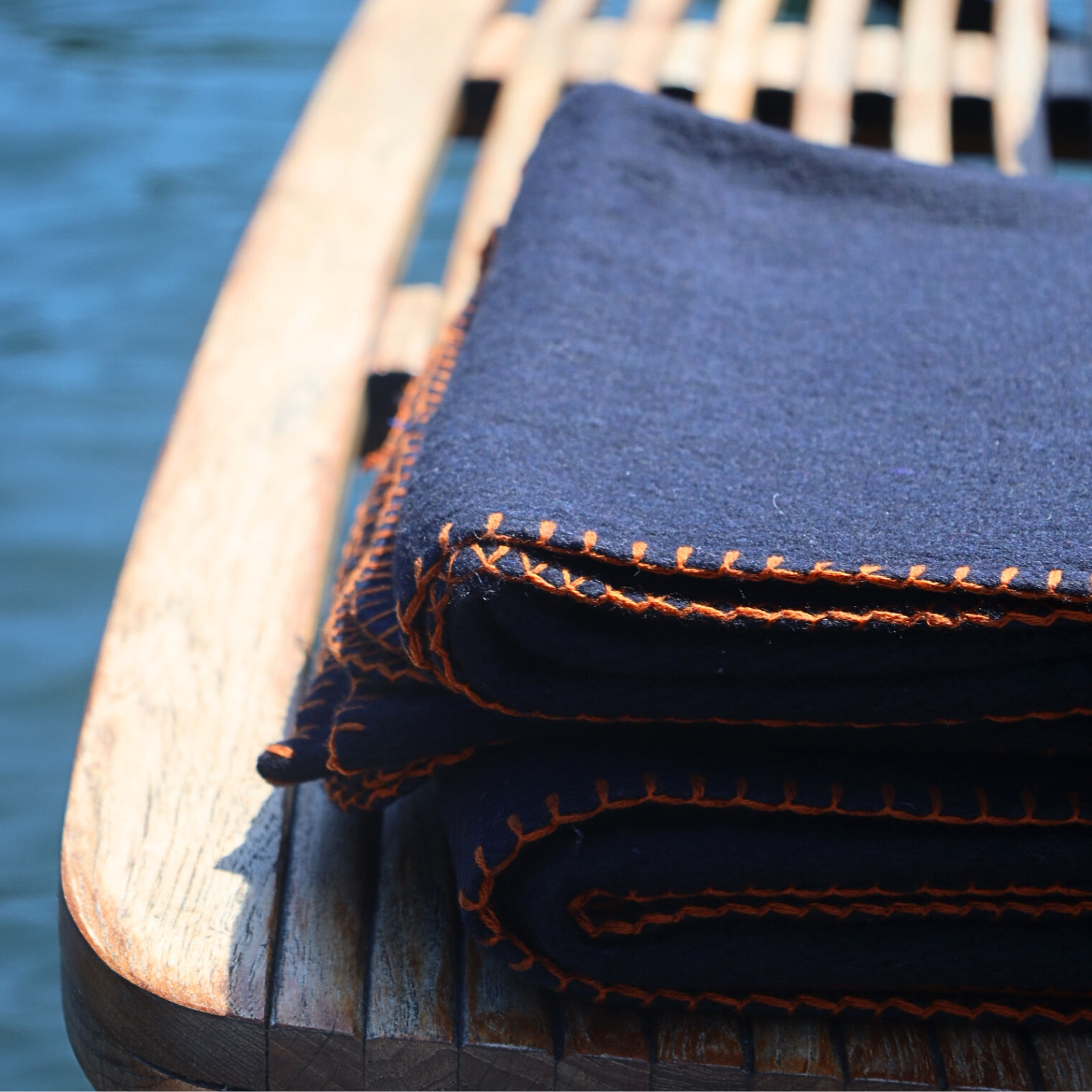 ASR Outdoor 5lb Navy Blue Wool Blanket Camping Survival Gear, 64 x 84 Inches