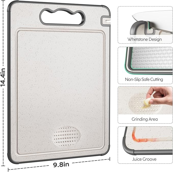 Stainless Steel Cutting Board Double-Sided Cutting Boards for Kitchen Camping US