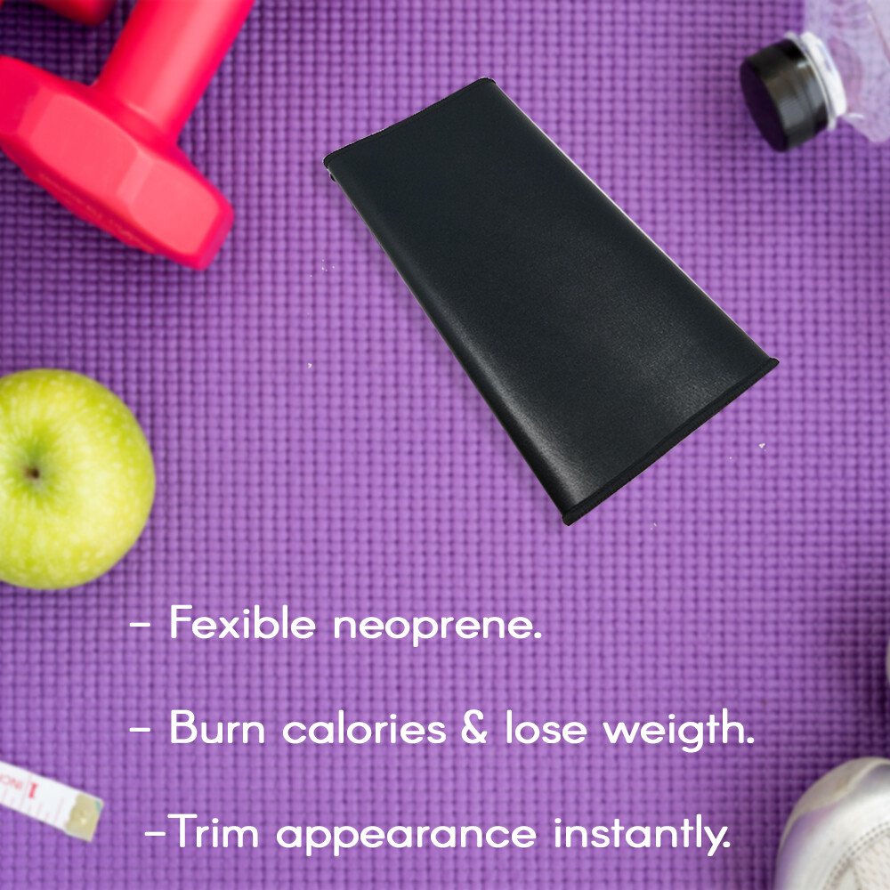 Formfit Thermal Slimmer Belt. Body Shaper. 12''. Women. One Size. Metallic Black