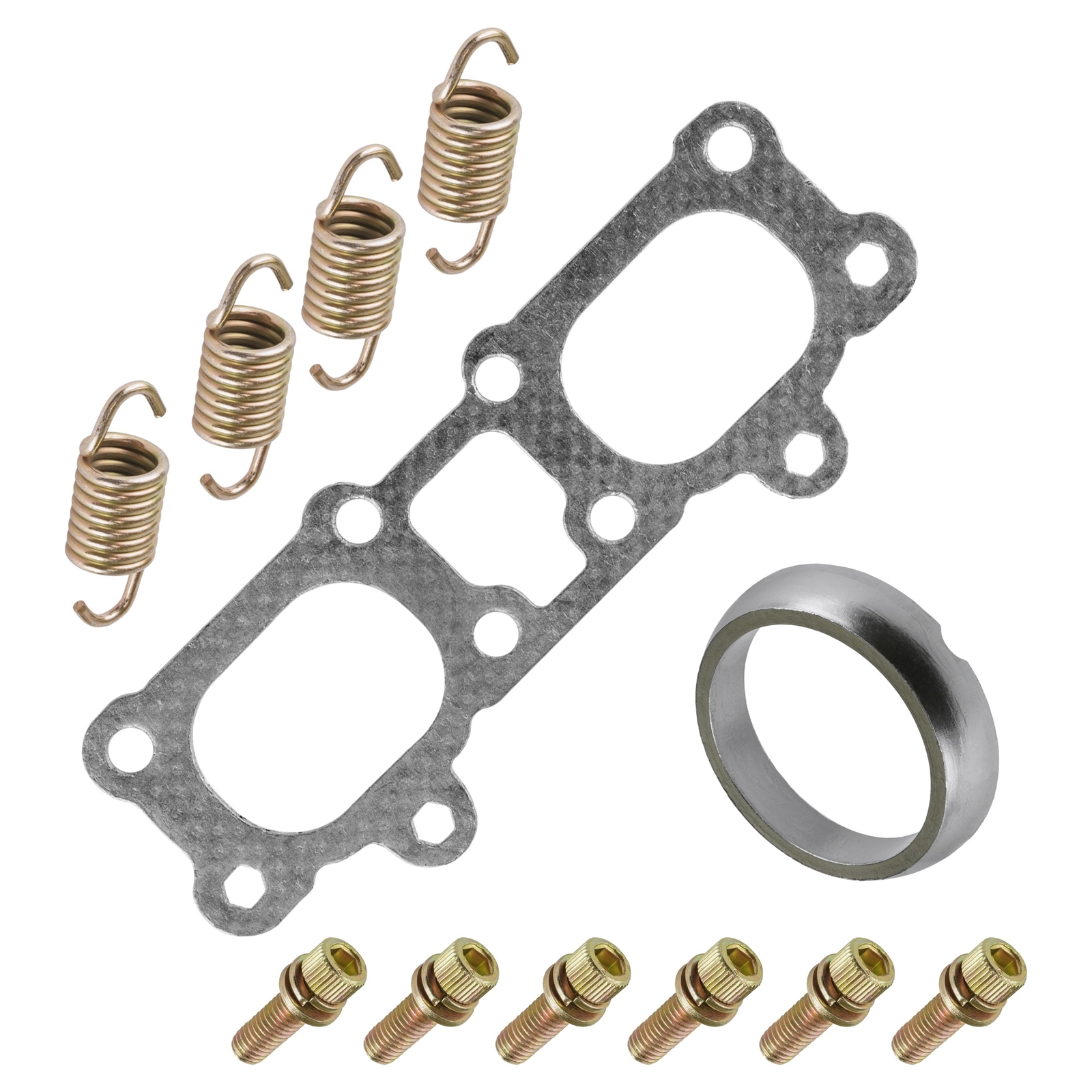 Exhaust Muffler Gasket Seal Spring Kit For Polaris RZR 900 50 55 60 Inch 2015-23