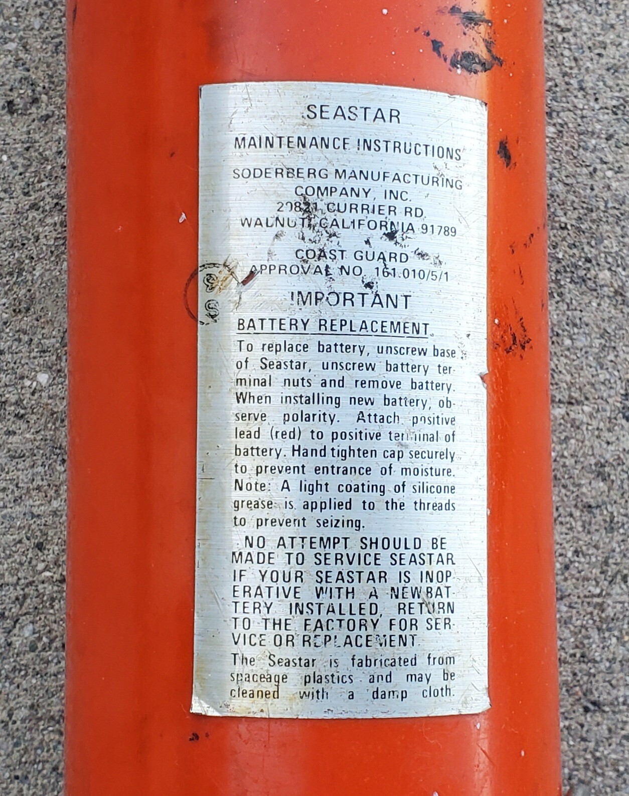 VINTAGE NAUTICAL MARITIME EMERGENCY DISTRESS BEACON SIGNAL BUOY SODERBERG MANUFA