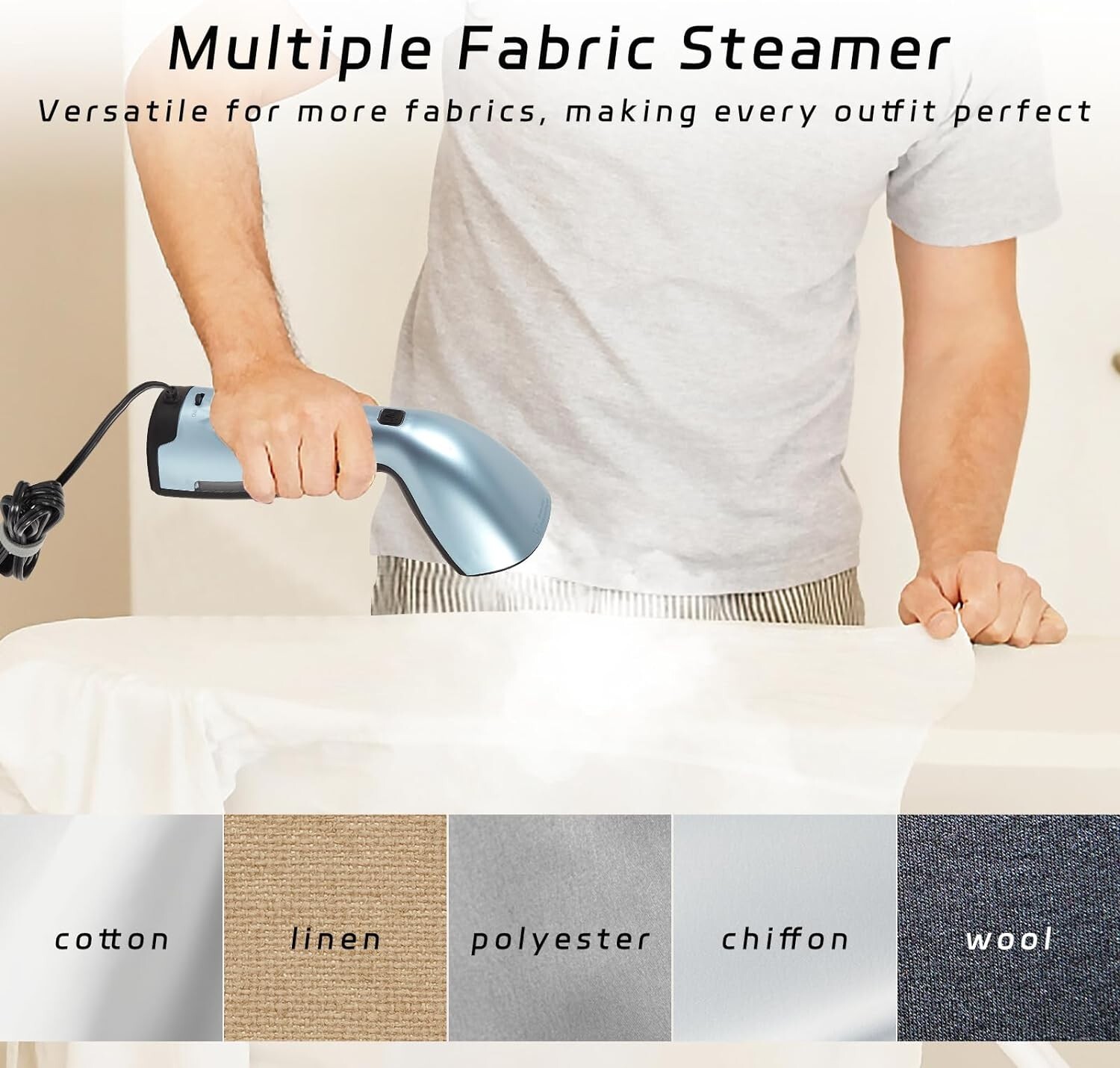 Portable travel clothes steamer Metal Steam Head, 110ml tank Capacity 900W/110V