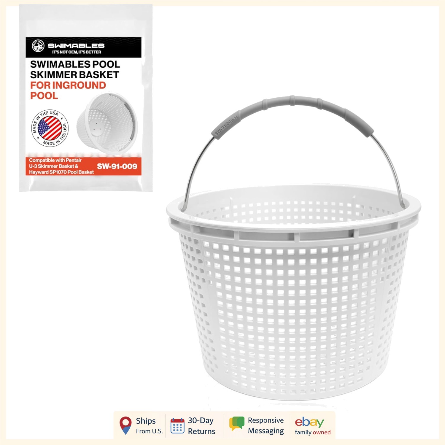 Replacement Pool Skimmer Basket with Heavy-Duty Design for Debris Removal