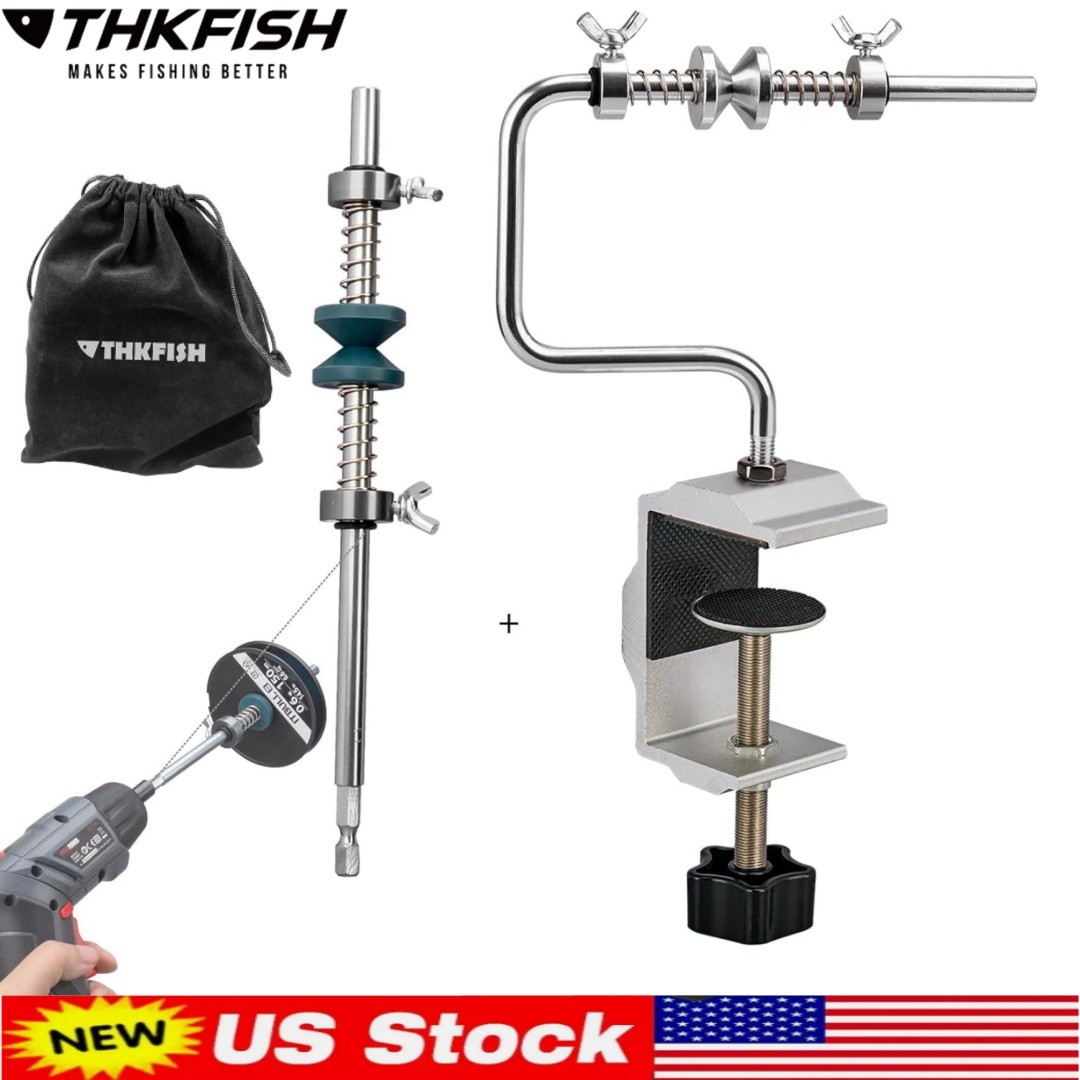 THKFISH Fishing Line Winder Fishing Line Spooler with Clamp-Adjustable Stable US