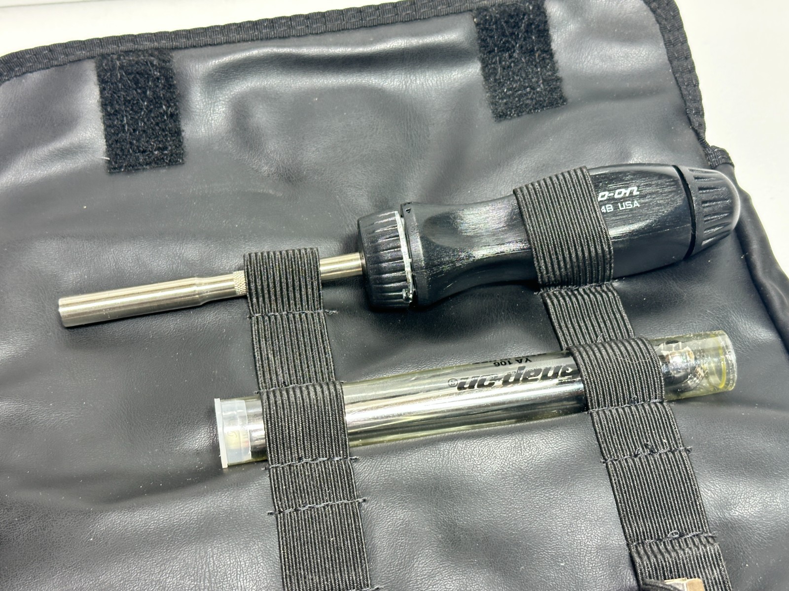 Harley Davidson Snap-On Tools USA SSX2028 Tool Screwdriver Kit Leather Pouch Bag