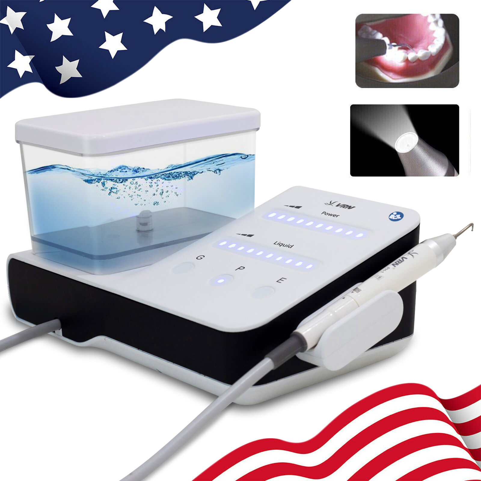 LED Dental Portable Ultrasonic Piezo Scaler + Bottle fit EMS Cavitron Handpiece