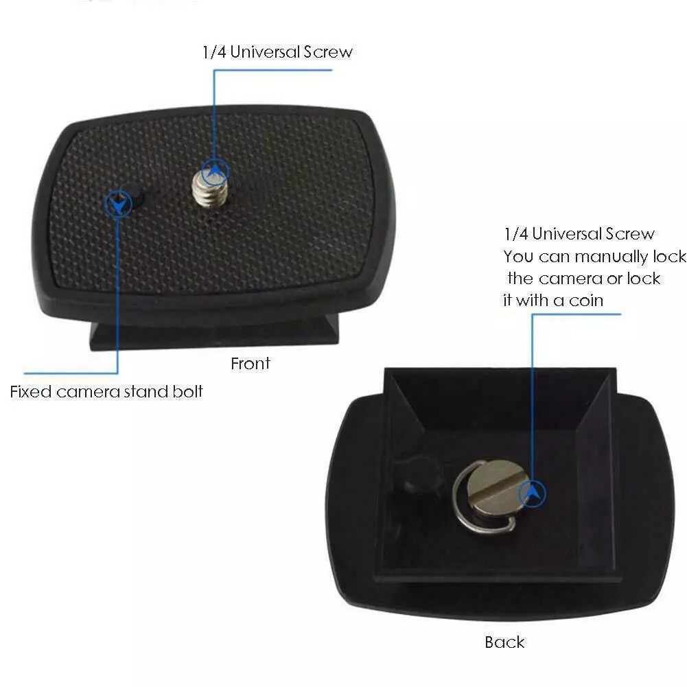 2pcs Tripod Quick Release Plate Screw Adapter Mount Head For DSLR Fast Camera