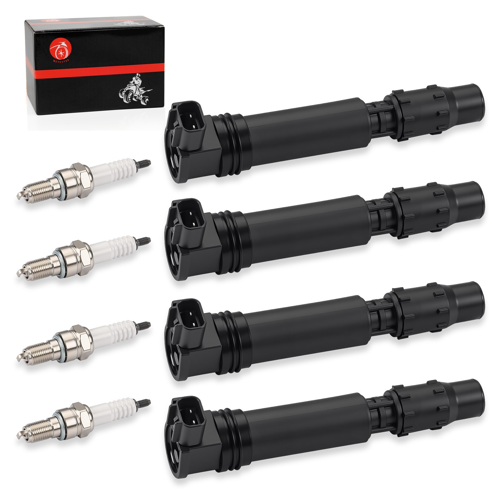 2004 2005-2007 For Honda CBR1000RR Ignition Coils & Iridium Spark Plug Set of 4