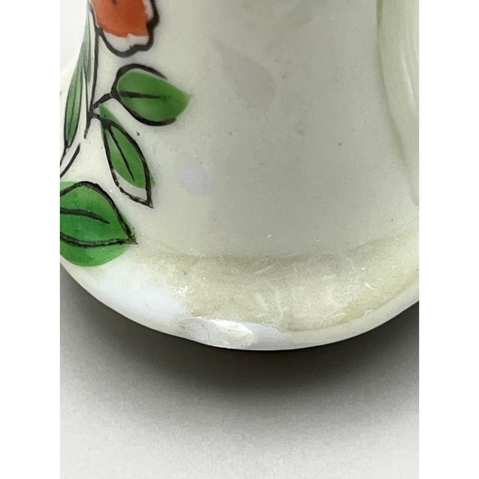 Vtg Hand Painted Tashiro Shoten Ceramic Salt & Pepper Shakers 1.5" Floral Rose