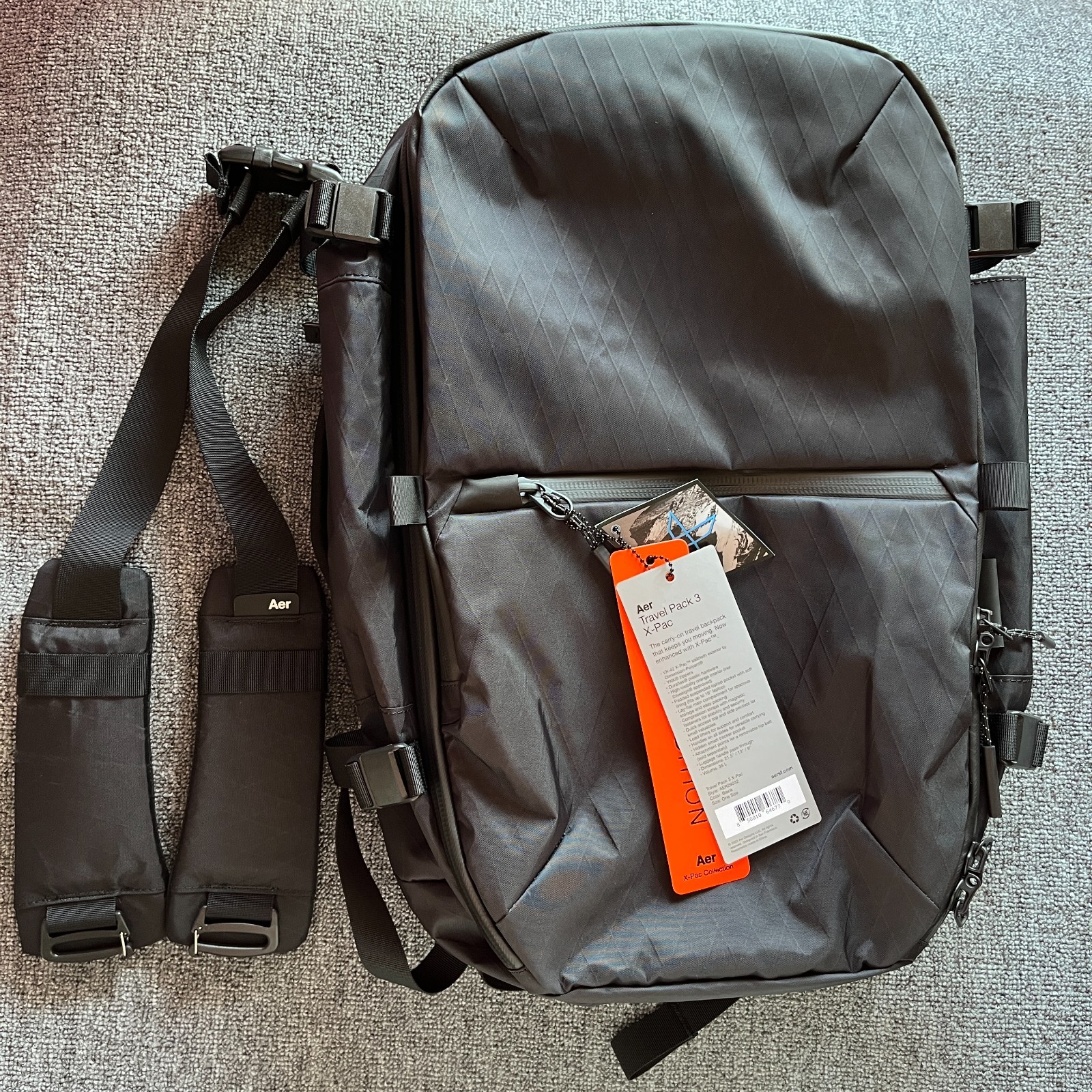 Aer Travel Pack 3 X-Pac Backpack BUNDLE w/ X-Pac Hip Belt | 35L | BNWT - Actual