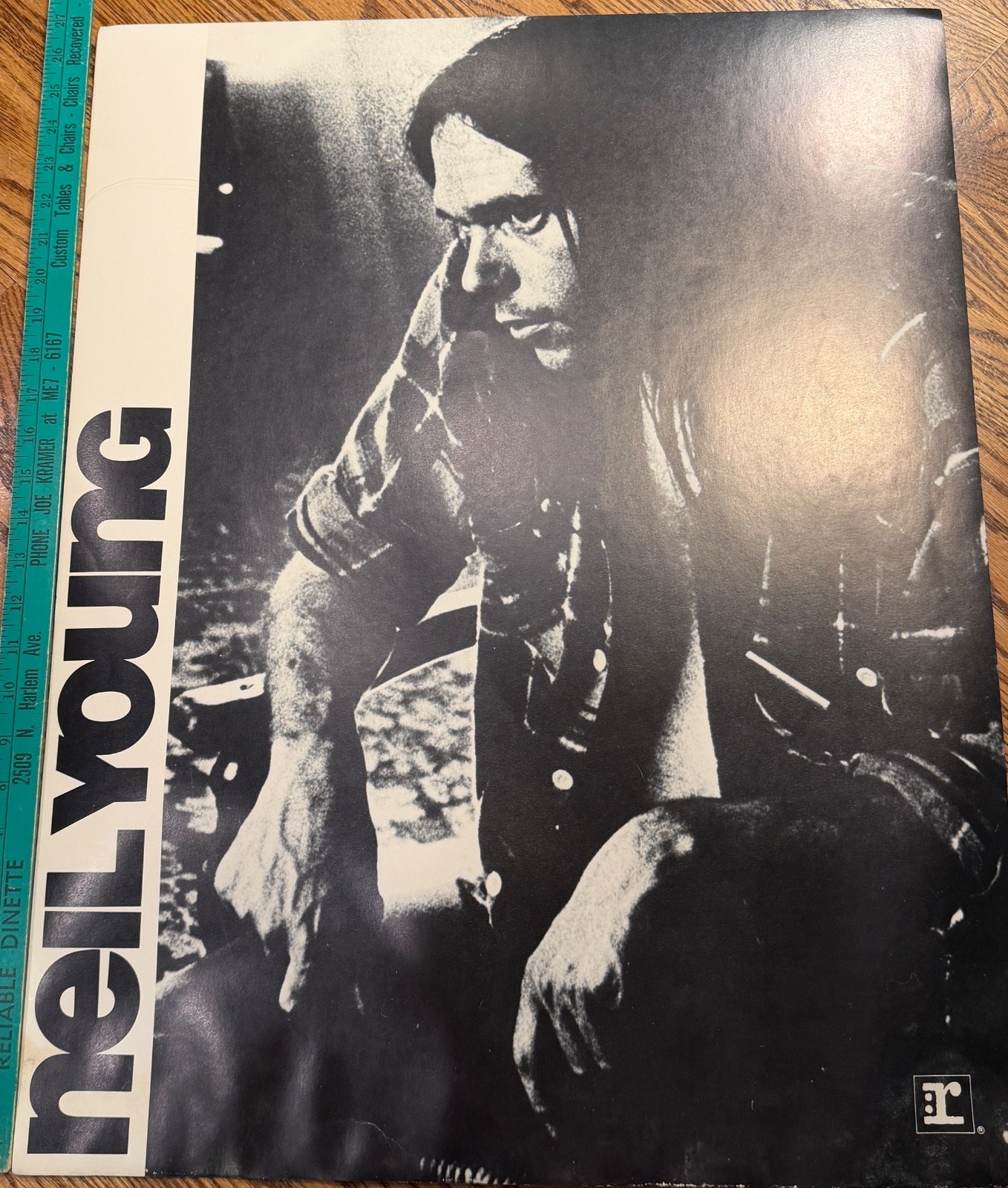 NEIL YOUNG ORIGINAL 1973 US PROMOTIONAL POSTER   21 x 27 THIN CARD STOCK