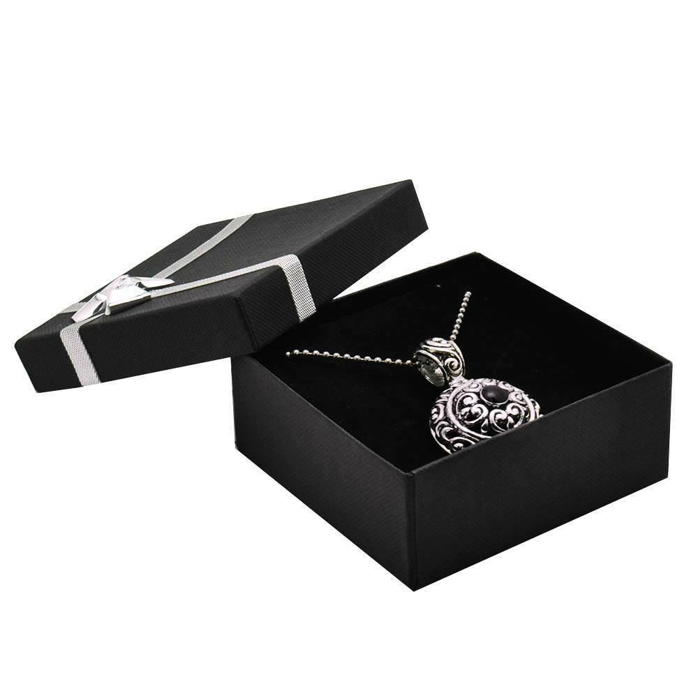 48 Wholesale Black Jewelry Paper Jewelry Pendant Necklace Gift Jewelry Boxes