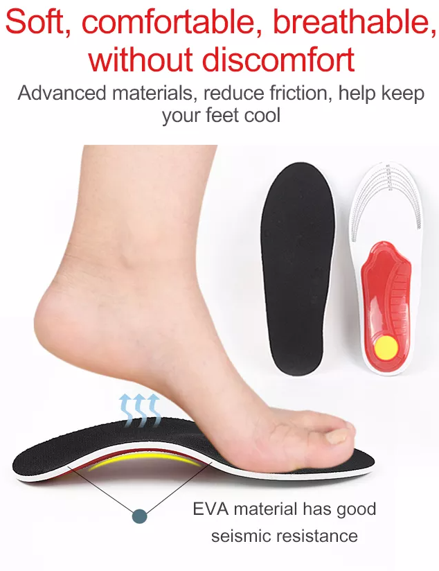 Orthotic Shoe Insoles Inserts Flat Feet High Arch Support for Plantar Fasciitis