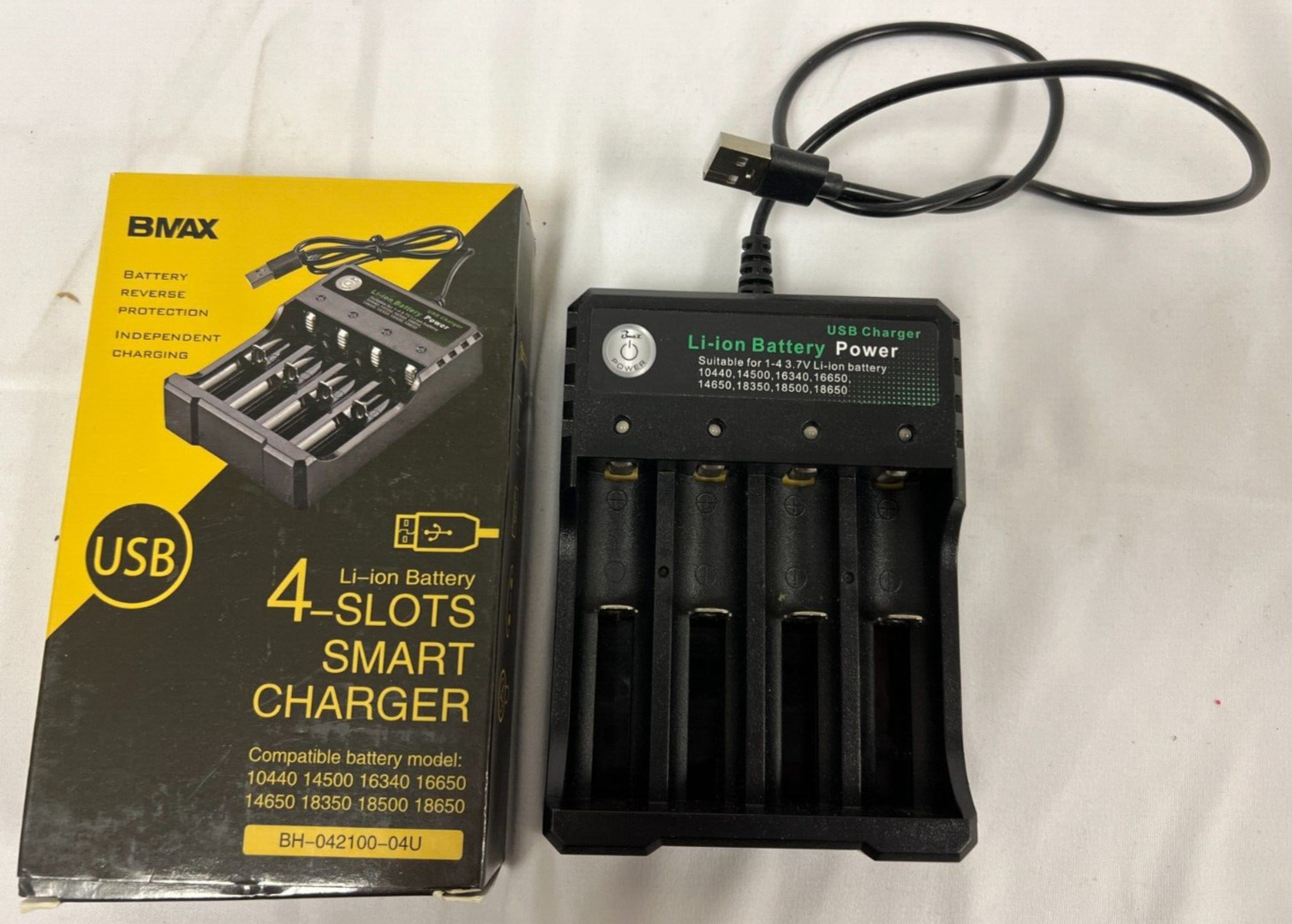 Universal Smart Charger for 3.7V Li-ion Battery Cell 4 Slot