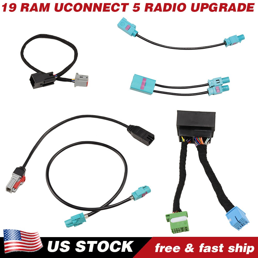 US 19-24 RAM 5”OR 8.4" RADIO TO 12" UCONNECT 5 RADIO UPGRADE WIRING HARNESS