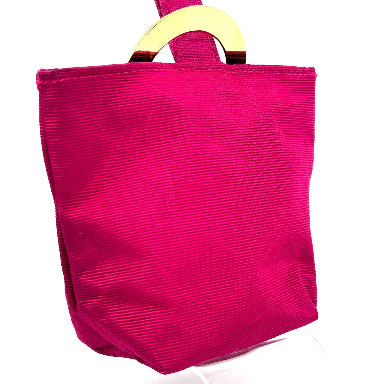 CELINE Circle Pouch Nylon Pink Authentic