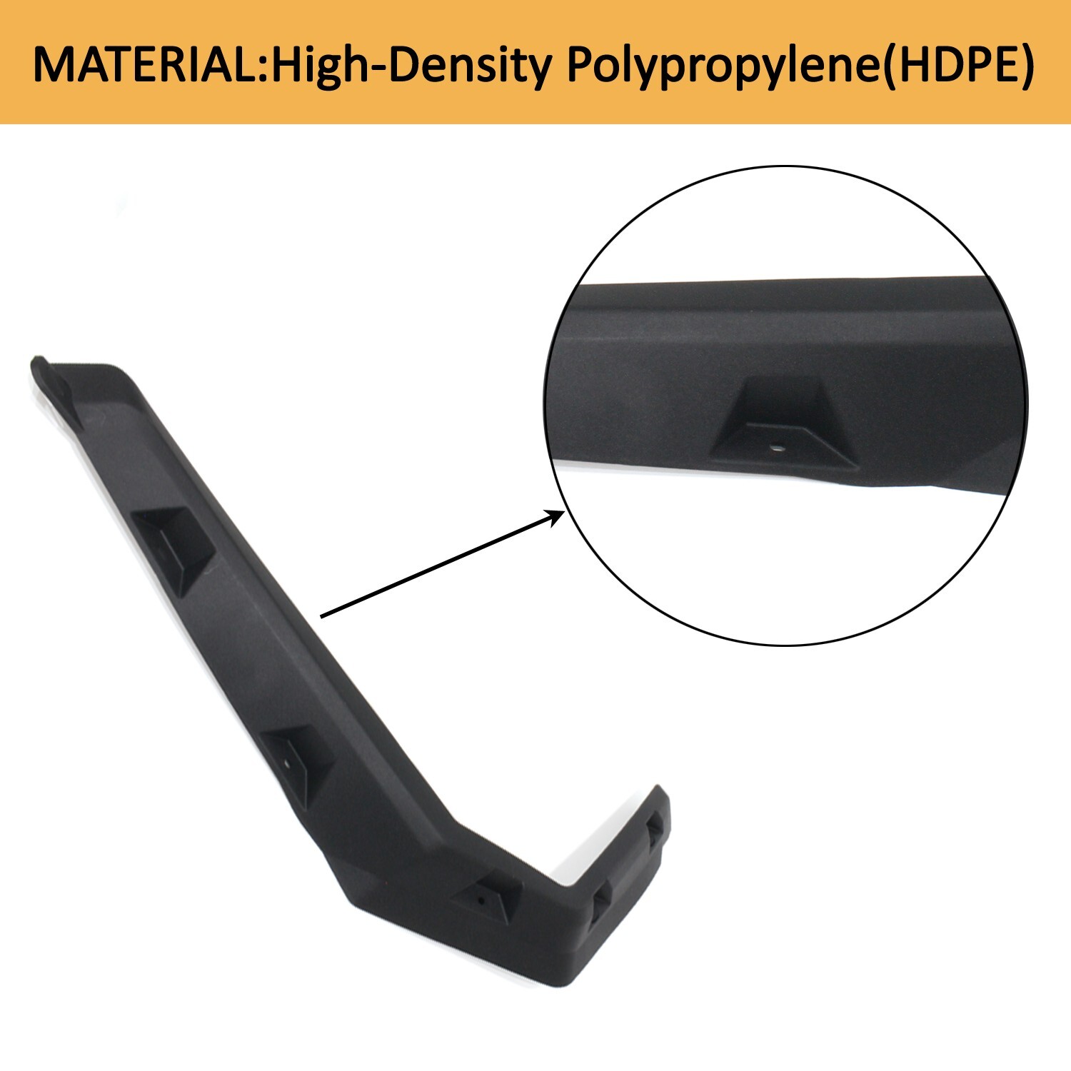 6PCS Black Fender Flares Compatible with Can-AM Defender HD5/8/10, for 715003898