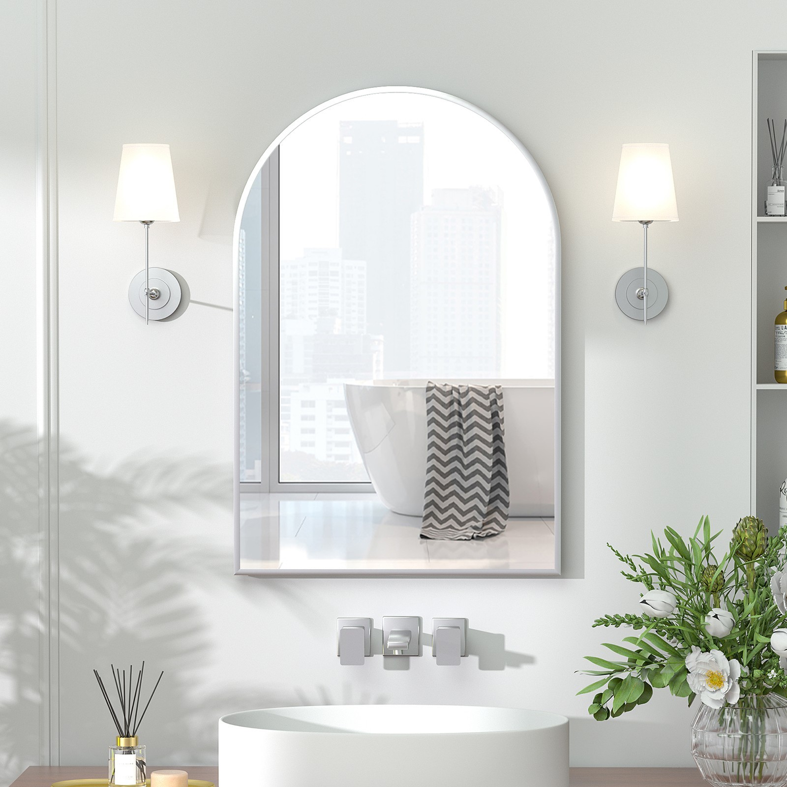 Bathroom Recessed Medicine Cabinet Brushed Nickel Medicine Cabinet with Mirror