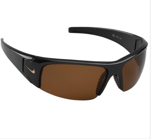 Nike Black Diverge Sunglasses Sport EV0327 Polarized Brown Lens New w/Tags Box
